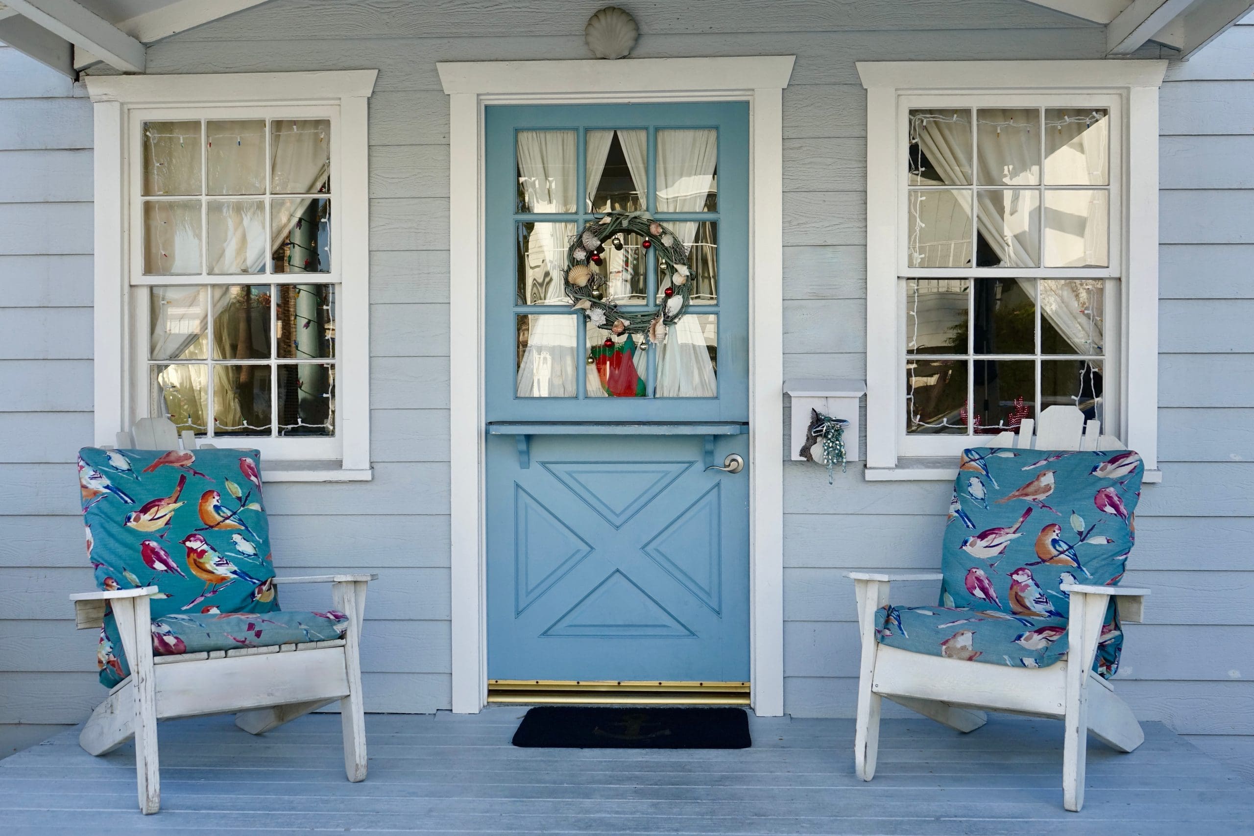 Light blue Dutch front door